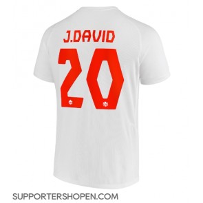 Kanada Jonathan David #20 Borta Matchtröja VM 2022 Kortärmad